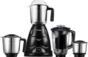 Prestige Plus 750 W Juicer Mixer Grinder(Atlas Plus | 4 Jars | with Flow Breaker Design | Black, Grey)
