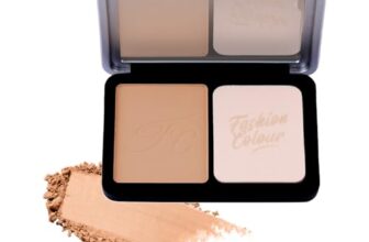 Fashion Colour Platinum Perfect Match Face Powder With Mirror + Powder Puff | Velvety Formula | Matte Finish | Upto 11 hrs of Lightweight Coverage | Blurring Imperfection | For All Skin Types | (FC40, 10g)