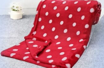 Bumtum Super Soft New Born Baby Polka Dot Blanket | Wrapper Sheet for Baby Boys & Baby Girls | Lightweight | Super Comfortable (100cm x 75cm, Red)