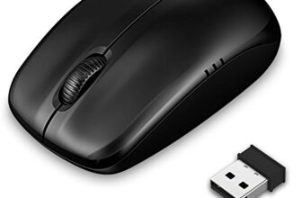 Trands TR-MU337 Wireless Optical Mouse 2.4GHz with Nano Receiver, 800-1600 DPI Adjustable, Photoelectric Sensor, 10m Range, AA Battery Powered for PC Laptop, Ergonomic Ultra-Thin Compact Design