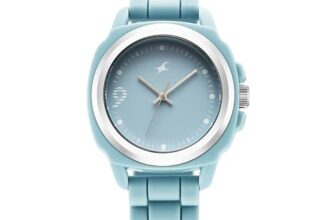 Fastrack Tees Hype Bounce Quartz Light Blue Round Dial Men’s Watch | Water Resistance Watch | Watches for Men Analog – 38170PP03