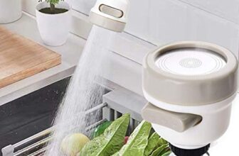 OINOZ Flexible Kitchen Tap Head Movable Sink Faucet 360° Rotatable ABS Sprayer Removable Anti-Splash Adjustable Filter Nozzle Swivel Water Saving Aerator 3 Modes Kitchen tap, Polished