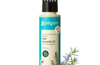 Pilgrim Spanish Rosemary & Biotin HairGrowth Oil to Control Hair Fall & Strengthens Hair 100ml | Rosemary essential oil for hairgrowth | Reduces Hairfall | Strengthens Hair I For Women and Men