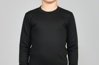 LUX COTT’S WOOL Top For Boys(Black, Pack of 1)