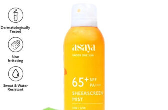 asaya Sunscreen – SPF 50 Spray for Men and Women Broad Spectrum UVA+UVB(150 ml)