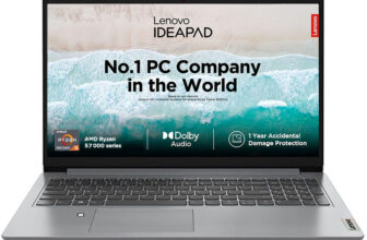 Lenovo IdeaPad Slim 1 AMD Ryzen 5 Quad Core 7520U – (8 GB/512 GB SSD/Windows 11 Home) 15AMN7 Thin and Light Laptop(15.6 Inch, Cloud Grey, 1.58 kg, With MS Office)