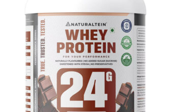 NATURALTEIN Natural Max Protein | No Added Sugar | Sweetened with Stevia | Whey Protein(1 kg, Chocolate)