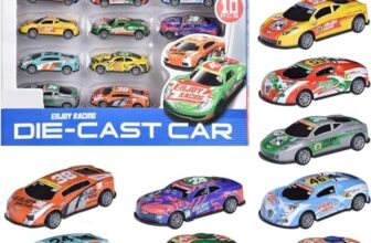 Amitasha 10 Unbreakable Racing Mini Diecast Car Models Set for Kids Pull Back Vehicles Metal Alloy Car Play Set for Kids, Unique Toys, Best Birthday Gift, Diwali Gift, Khilona for Boys(Racing Cars)