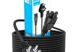 Storite UPort 1.8 Meter 3 Pin Laptop Power Cable Cord 18AWG Universal AC Replacement Power Cord for Laptop (Black)