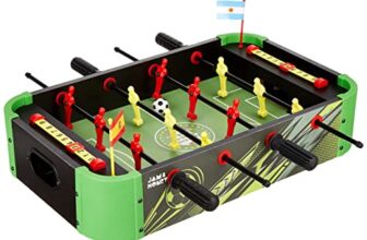 Amazon Brand – Jam & Honey Foosball Table | Soccer Board Game for Boys and Girls Age 5-12 Years | Portable | Indoor Outdoor Board Game | Medium | 51 x 37 x 10 cm