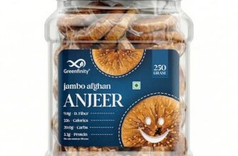 Greenfinity White Anjeer 250g | Premium Dried Figs | Vacuum-Packed Jar | Natural, Pure & Adulteration-Free | Rich in Fiber, Calcium & Antioxidants (250g [Pack of 1])