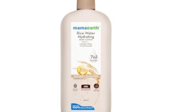 Mamaearth Rice Water Hydrating Body Lotion with Rice Water & Niacinamide for Dewy Glass Skin | 48 Hrs Moisturizating & Nourishing | For Dry Skin | 7 in1 Total Care | 100% Natural Butter | Non Greasy Smooth Skin | 400 ml