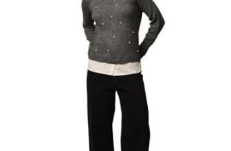 ONLY Women’s Regular Fit Grey Sweater with Shirt