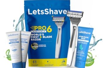 LetsShave Pro 6 Portable Starter Kit for Men | World’s First 6-Blade Disposable Razor with, 2 Transparent Shave Gel (15ml) & 1 After Shave Balm (30ml) | Travel Grooming Kit for Smooth Shave