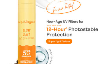Aqualogica Sunscreen – SPF 50 PA++++ Glow+ Dewy Sunscreen with SPF 50 for UVA/B & Blue Light Protection(50 g)