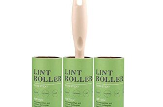 TAGPR lint Remover Roller for Clothes Lint Rollers Brush Reusable Sticky Picker Cleaner Roller Easy Tear Sheets Travel Pet Hair 10cm Sheet Set of 3 Rolls 180 Sheets, 60 Each lint roll Remover (3 Rolls)