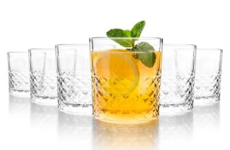 CELLO Unity Whiskey Rocks Glass Set of 6 Pcs, 215 ml Transparent | Leadfree Freezer & Dishwasher Safe, Toughened Glass Set for Bar, Liquor, Whiskey, Cocktail, Mocktail, Mojito & Cold Beverages