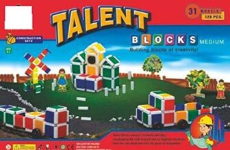 KRIREEN Talent Blocks Game, Building & Construction Blocks Game, Easy to Make His/Her Own Design Model(31 Models with 120Pcs)