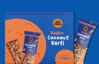 GO DESi Badam Coconut Barfi – Pack of 6 | With Goodness of Jaggery and Almonds | Bite-Sized Sweets | Single Serve