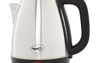 Pigeon Amaze Plus Electric Kettle 1.5 L, 1300 Watt, Stainless Steel Body with Auto Shut-off Feature Used for Boiling Water – (Silver)