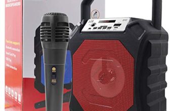 BLACKPOOL® Portable Outdoor Speaker with Microphone Karaoke Record Player Portable Wireless Audio Bluetooth Speaker