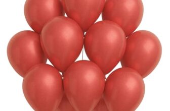 Just Party Metallic Balloons – Pack of 100 (Red)
