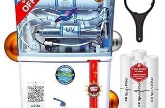 Aqua X Pure Elite Grand Plus RO Water Purifier for Home | RO+UV+UF | Copper & Zinc Booster | 12L Storage | 20 LPH | High TDS |1 Year Warranty (4 PRE FILTER KIT FREE*)