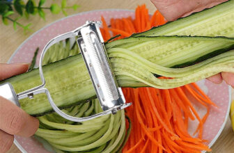 SARTHU Julienne Peeler Fruit Vegetable Shredder potato Slicer Ultra Sharp Stainless Y Shaped Peeler(Silver)