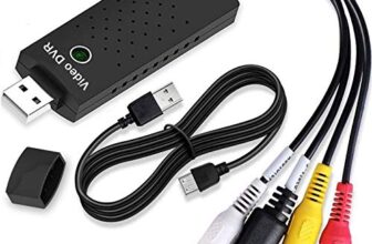 AIFUSI Audio/Video Converter, 2.0 USB VHS to Digital Converter, Video Capture Card VCR TV to DVD Converter for Mac, PC Support Windows 2000/10 / 8/7 / Vista/XP/Android