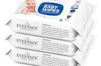 EVELANCE Soft Cleansing Baby Wipes with Lid | 72 Wipes x 3-216 Wipes | Extra Thick & Moist Wet Wipes for Baby’s | Prevents Rashes & Redness with Goodness of Aloe Vera Vitamin E | pH Balanced