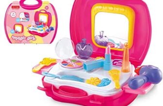 FunBlast Pretend Play Cosmetic and Makeup Toy Set Kit for Girls & Kids, Beauty Salon Toys, Beauty Set Play Toys, Role Play Toys for Girls (Set of 20 Pcs)