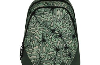 F Gear Amari 12L Small Kids School backpack with Organizer Bottle compartment Water resistant lightweight, Gifts for Men Women Boys Girls Adults, Casual/College/Travel Bag (Palm Green Black)