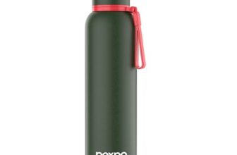 Pexpo Insulated Water Bottle 1 LTR, Stainless Steel Leak Proof Flask, 24 Hours Cold & Hot, BPA Free Bottle for Gym, Office, Travel, 1-Year Warranty |Bravo 1000| Military Green
