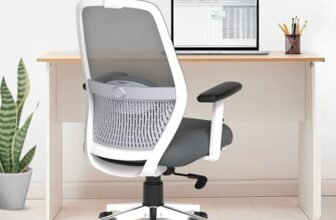 Da URBAN® Florida Office Chair,High Back Mesh Ergonomic Home Office Desk Chair with 3 Years Warranty, Adjustable Armrests,Adjustable Lumbar Support,Tilt Lock Mechanism (Grey)