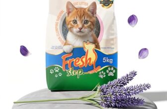 Fresh Step, CalmAura Lavender Cat Litter 5kg Aromatic Odor Shield | Soothing Aroma | Dust-Free | Fast Clumping