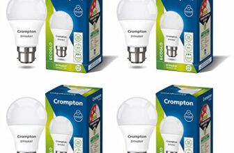 Crompton Dyna Ray 7W Round B22 LED Cool Day Light Pack of 4