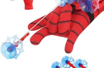 MIP INTERNATIONAL® Spider Web Shooters Toy for Kids – Hero Launcher Wrist Toy Set | Fun & Educational | Sticky Wall Soft Bomb for Cosplay & Interactive Play | Birthday Gift (Pack of 1, Red)