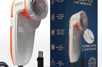 BASEVEL Lint Remover: 9500 RPM Corded Fuzz Remover for Clothes, Sweaters & Furniture – Electric Pilling Shaver with 3-Leaf Blade (3 Months Warranty) (S1)