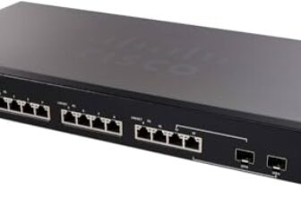 Cisco SX350X-12 Stackable Managed Switch with 12 Ports 10 Gigabit Ethernet (GbE), 10 Ports 10GBase-T Plus 2 x 10G Combo SFP+, Limited Lifetime Protection (SX350X-12-K9-NA)