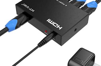 MT-Viki HDMI Splitter 1 in 4 Outputs 1 x 4 Power HDMI Splitter 4 Ports with AC Adapter 4K x 2K@30Hz 3D Full HD Splitter for PS4 Fire Stick HDTV