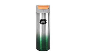 Cello Nexon Insulated Flask | Hot and Cold Stainless Steel Water Bottle | Leak Proof & Break-Proof Water Bottle | Double Walled Carry Flask for Travel, Home, Office, School | 550ml, Green