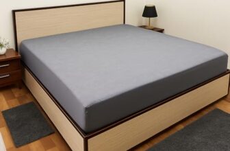 Waterproof Mattress Protector for Single Bed – 36″x78″, Dark Grey, Non-Woven Fabric, Fitted Elastic Style