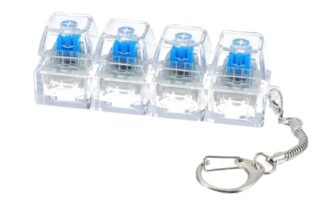 Yopple Keyboard Keychain for stress Relief, Keyboard Fidget Keychain Keyboards Decompression Button Finger Clicker Toys Sensory Fun Toys Button Stress Relief Fidgets Gifts to Relieve Stress for Adults