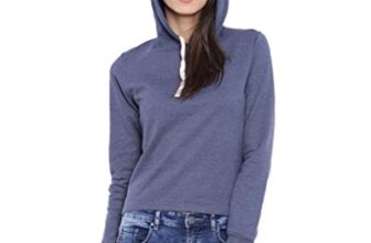 Campus Sutra Women Denim Crop Hoodie(AW16_HCR_W_PLN_DN_L)