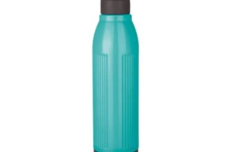 Attro Sky Turbo 800 Super PU Insulated Hot & Cold Water Bottle, Portable & Leak-Proof Cap, Easy to Cary Use for Travel, Office, School & Gym, 670ml – Sky Blue