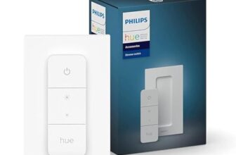 Philips Hue Smart Wireless Dimmer Switch V2 (Installation-Free, Exclusive Philips Hue Lights) for Indoor Home Lighting, Livingroom, Bedroom