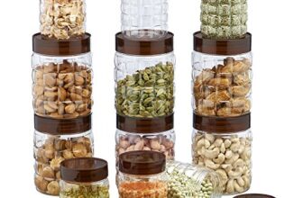 Steelo 12 pcs PET Container Set – 300ml x 6, 600ml x 6 (Solitaire)