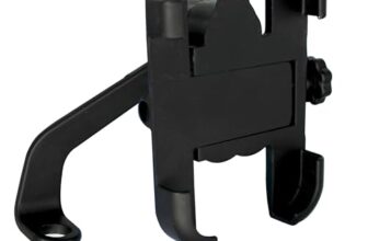 OTOROYS Metal CNC Bike Mount Holder Navigation 360 Degree Rotation Mirror Cradle for All Smartphones Bicycle, Motorcycle, Scooty (Black)