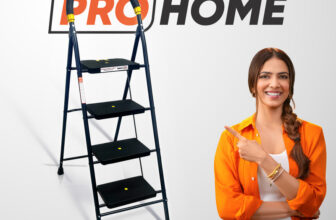 ProHome 4 Step Eco Steel Ladder for Home and Anti Skid shoes Steel Ladder(With Platform) Steel Ladder(With Platform)
