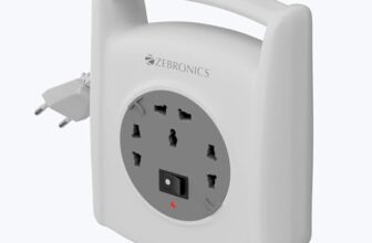 Zebronics Multi-Plug Power Extension Socket, 1500 Watts, 6 Amps, 3X Universal Socket, 8 Meter, Carry Handle, LED Indicator, On/Off Switch, for Office and Home Appliances (Power Block 138)